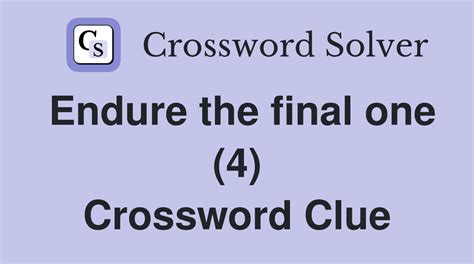 endure crossword clue